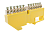 Шинки нулевые латунные на дин-опоре ШНИ 6х9мм 12 отв. цвет желтый ENGARD