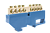 Шинки нулевые латунные на дин-опоре ШНИ 8х12мм 8 отв. цвет синий ENGARD