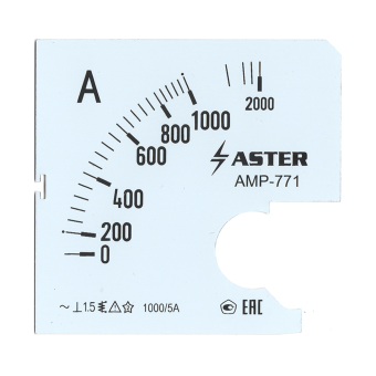 Шкала к амперметру AMP-771 1000/5 А 