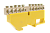 Шинки нулевые латунные на дин-опоре ШНИ 8х12мм 10 отв. цвет желтый ENGARD