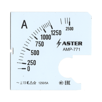 Шкала к амперметру AMP-771 1250/5 А 