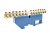 Шинки нулевые латунные на дин-опоре ШНИ 8х12мм 14 отв. цвет синий ENGARD