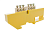 Шинки нулевые латунные на дин-опоре ШНИ 6х9мм 6 отв. цвет желтый ENGARD