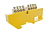 Шинки нулевые латунные на дин-опоре ШНИ 6х9мм 8 отв. цвет желтый ENGARD