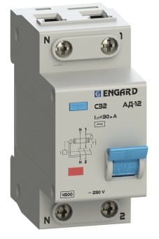 Автоматический выключатель дифф.тока АД12 2р C63 30 мА электрон. тип AС ENGARD