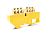 Шинки нулевые латунные на дин-опоре ШНИ 8х12мм 6 отв. цвет желтый ENGARD