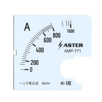 Шкала к амперметру AMP-771 800/5 А 