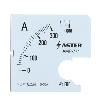 Шкала к амперметру AMP-771 300/5 А 