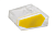 Зажим разветвительный втычной четырехгнездовой прозрачный с желтой вставкой макс.сечение 2,5  кв.мм 24 А (1 пакет/50 шт.) 