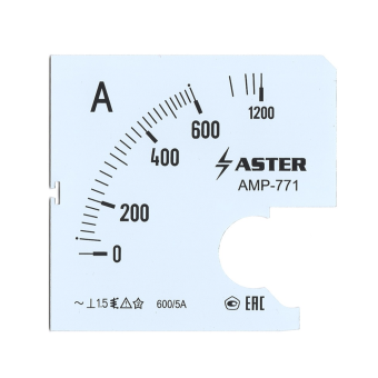 Шкала к амперметру AMP-771 600/5 А 